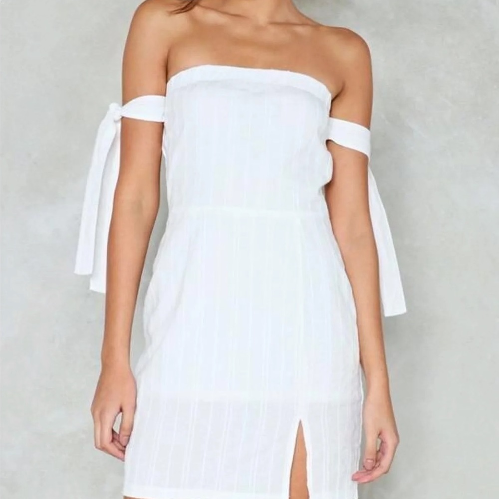 Off shoulder white dress